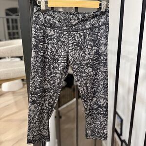 Zumba Fitness Black and Gray Patterned Leggings